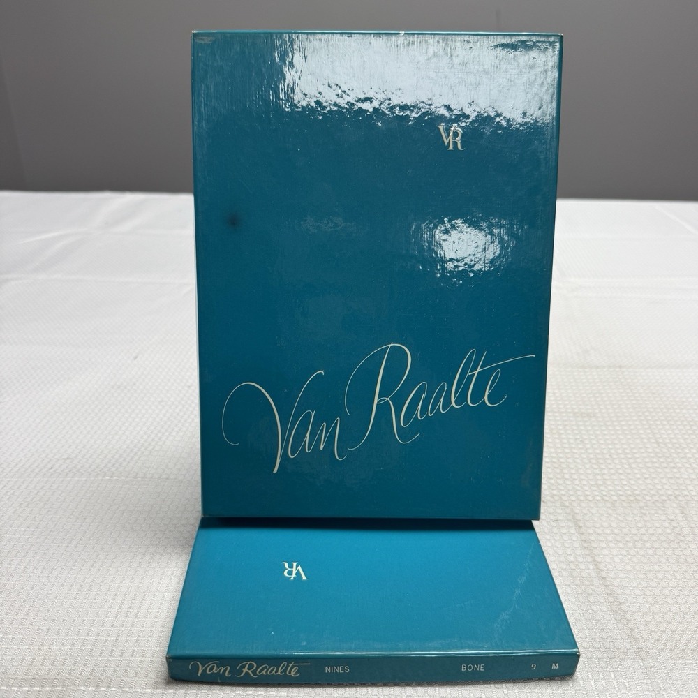 6 Vtg‎ 50s Van Raalte Nines Bone 9 Nylon Stockings Seams New 2 Boxes Thigh Highs
